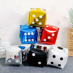 6pcs 12 Aluminum Film Cube Dice Party Decoration Set