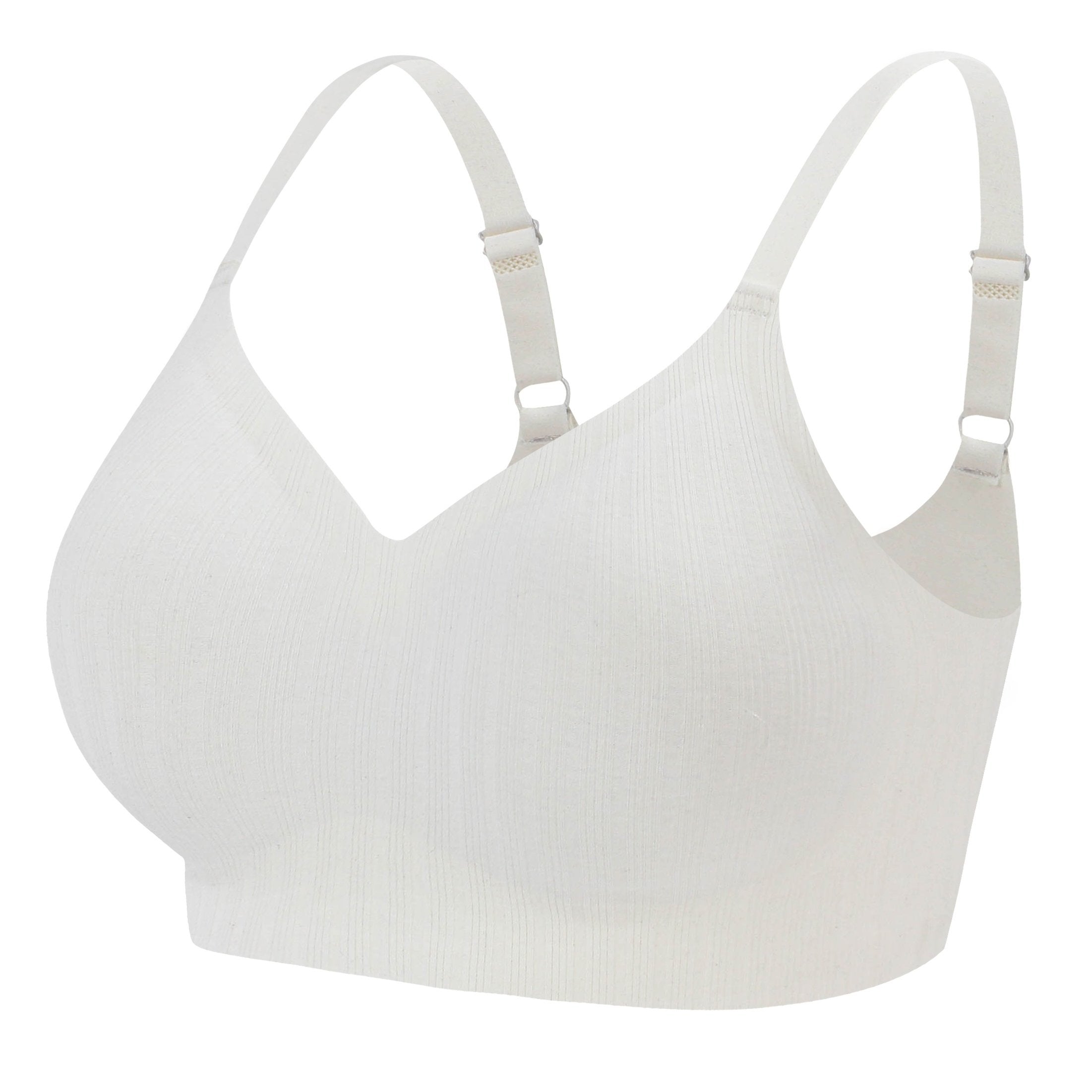 Striped Side Wireless Bra Breathable Everyday Lingerie