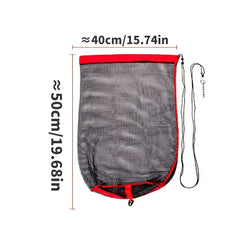 Portable Fish Protection Net Bag Oxford Edge Drawstring Fish Mesh Guard