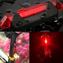 2pcs LED Rear Bike Tail Light USB Rechargeable 4 Modes Safety Bicycle Taillights