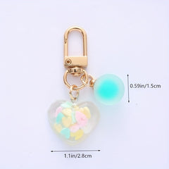 Heart Shape Alloy Keychain for Girls Y2K Car Key Chain