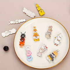 10pcs Acrylic Cartoon Pin Bags Hat Decoration Accessories for Girls