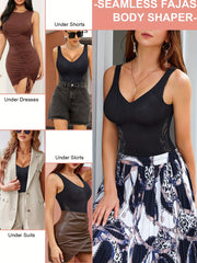 Lace Decor Casual Shapewear Tummy Control Camisole Jumpsuit