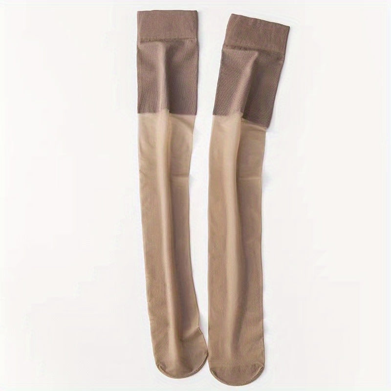 Contrast Mesh Thigh High Socks Women's Stockings Hosiery