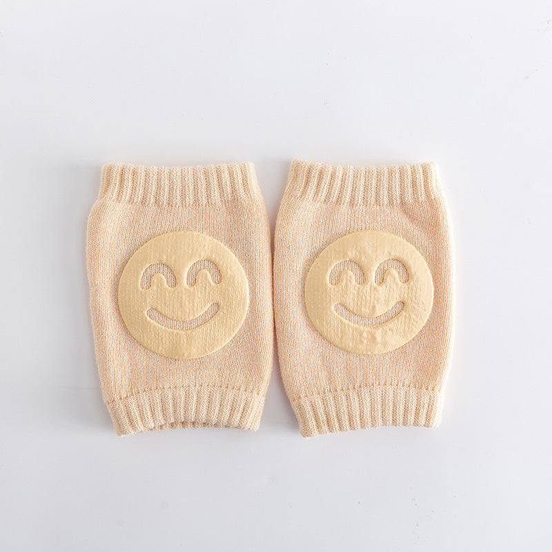 Boys Knitted Knee Pads Smiley Thermal Protector for Autumn Winter