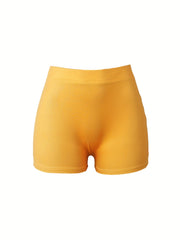 Graphic Print Skinny Shorts Casual Shorts For Spring & Summer