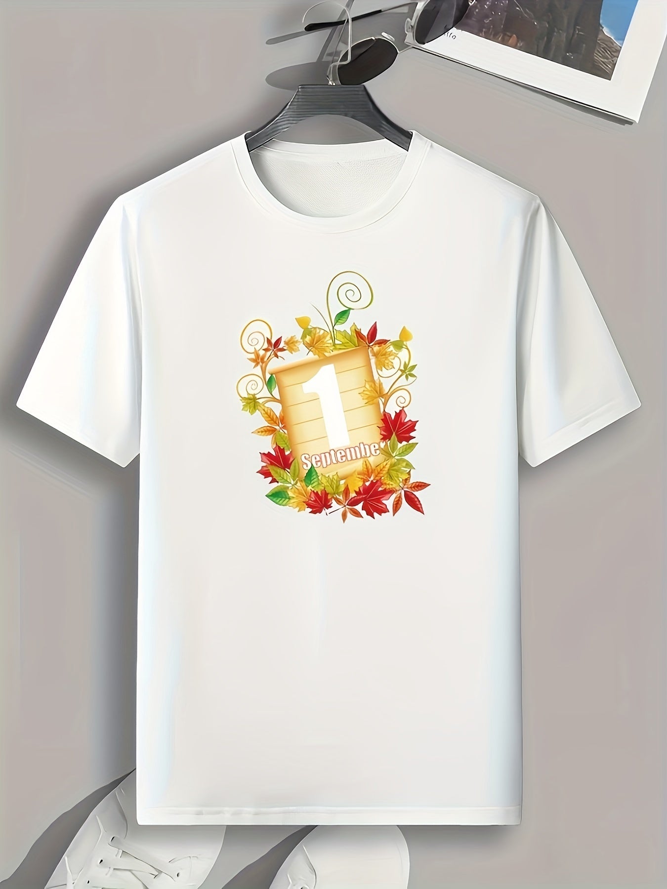 Men's Pattern Print Comfy Sports T-shirt - Outdoor Fitness Tee