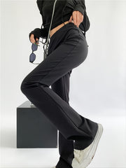 Women's Solid Stretchy High Waist Pants