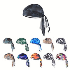 Quick Drying Sport Turban Hip Hop Lace Up Bandana Unisex Skull Cap