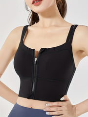 Shockproof Front Zipper Sports Bra Beauty Back Running Bra