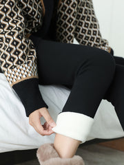 Cozy Plush Lined Thermal Pants for Winter Women's Lingerie