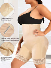 Lace Trim High Rise Tummy Control Shapewear
