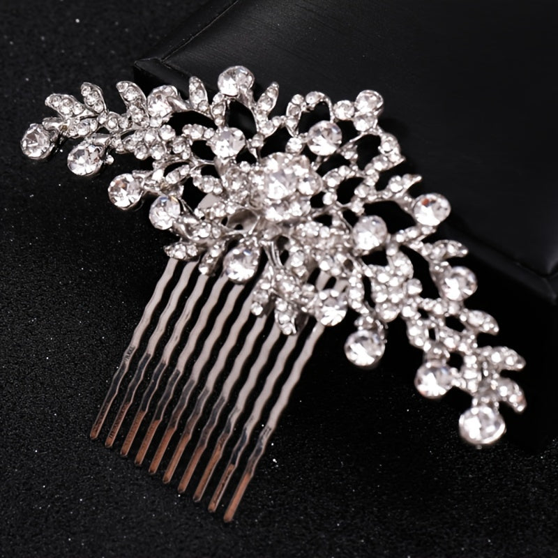 Crystal Leaf Hairpin Comb Clip Bridal Hair Accessories