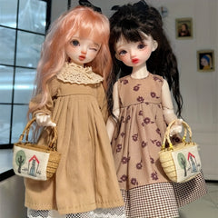 6-Piece Vintage Doll Skirt Costume Set for 11.8" Dolls