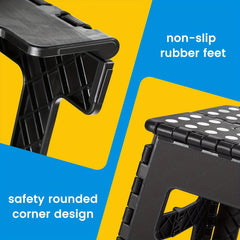 Tall Folding Step Stool Holds Up To 136.08 KG