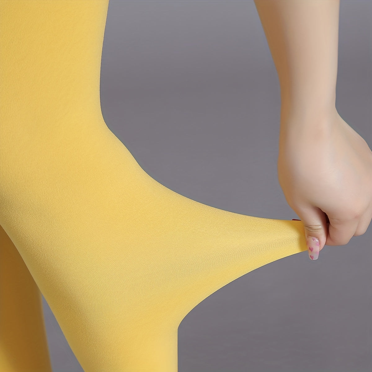 High Rise Stretchy Tights, 100D Solid Nylon, 0XL-3XL