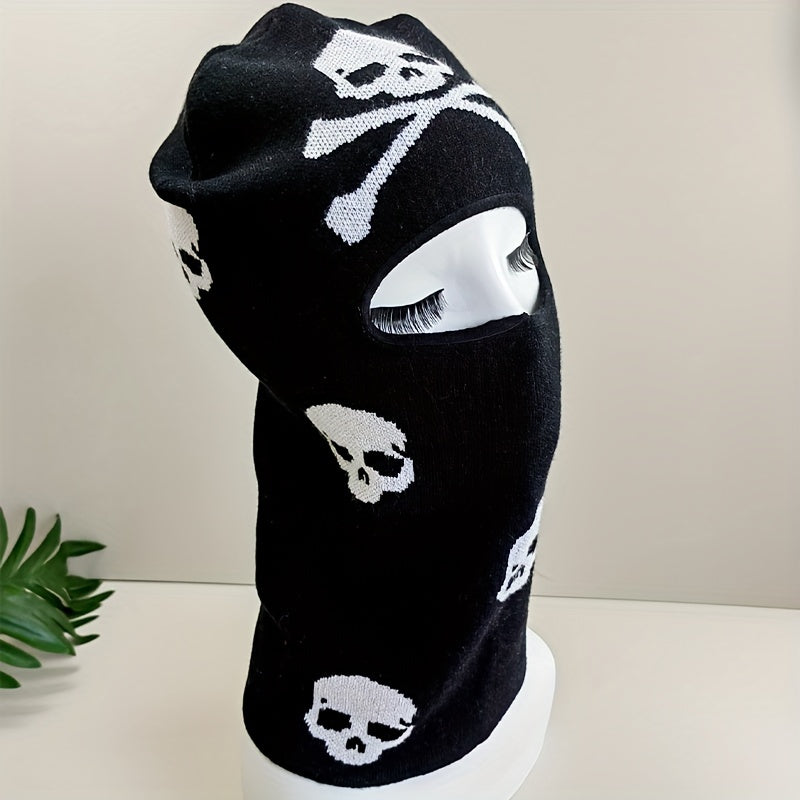 Skull Jacquard Balaclava Hip Hop Knit Hat Unisex Beanie Coldproof Ski Mask