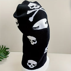 Skull Jacquard Balaclava Hip Hop Knit Hat Unisex Beanie Coldproof Ski Mask
