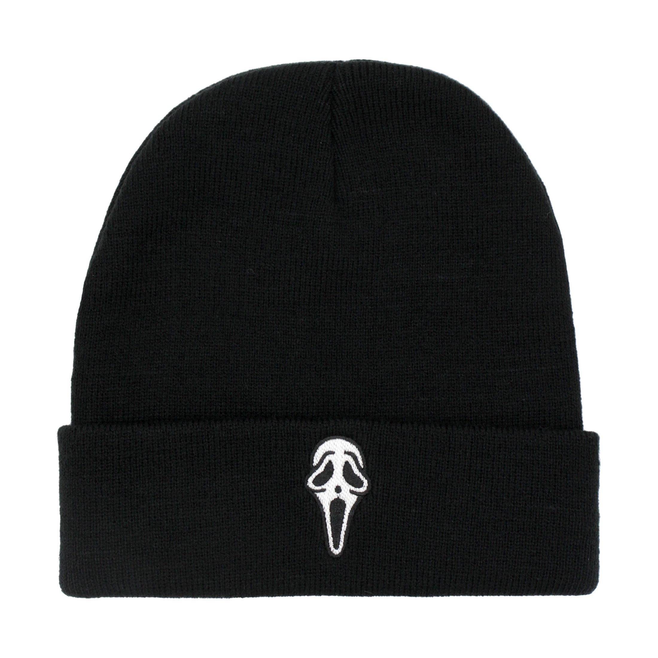 90s Horror Skull Embroidered Beanie Unisex Solid Skull Cap Hip Hip Warm Knit Hat
