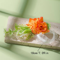 Simulation Flower Wristband Elastic Wrist Strap Women's Decoration