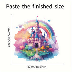Castle Wall Stickers Rainbow Clouds Children's Room Decoration