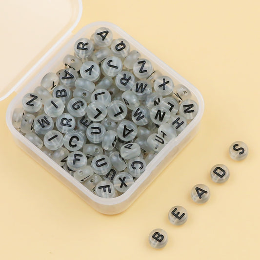 200pcs Glowing Acrylic Letter Beads DIY Crafting Set