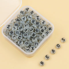 200pcs Glowing Acrylic Letter Beads DIY Crafting Set