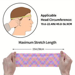 Men's Pastel Purple Pink Gradient Headband for Gym Running Soft Stretch Fit