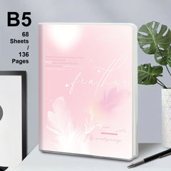 B5 136 Pages Colorful Journal Notebook Waterproof Soft Cover Horizontal Line