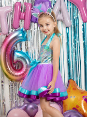 Girls Mermaid Costume Outfits Mermaid Tutu Dress With Headband