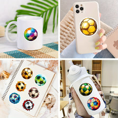 50pcs Football Series Stickers Waterproof Decorative DIY Creative