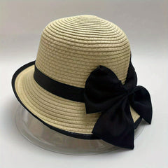 Rolled Brim Straw Hat Sunscreen Basin Hat UV Protection Summer Sun Hats