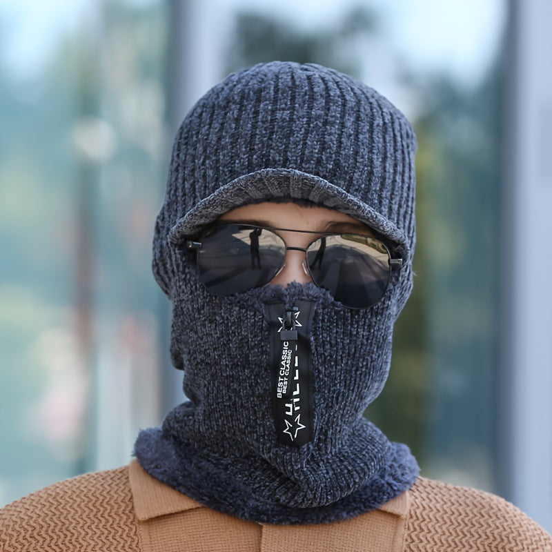 Coldproof Windproof Warm Hat Winter Zipper Fishing Balaclava Hat