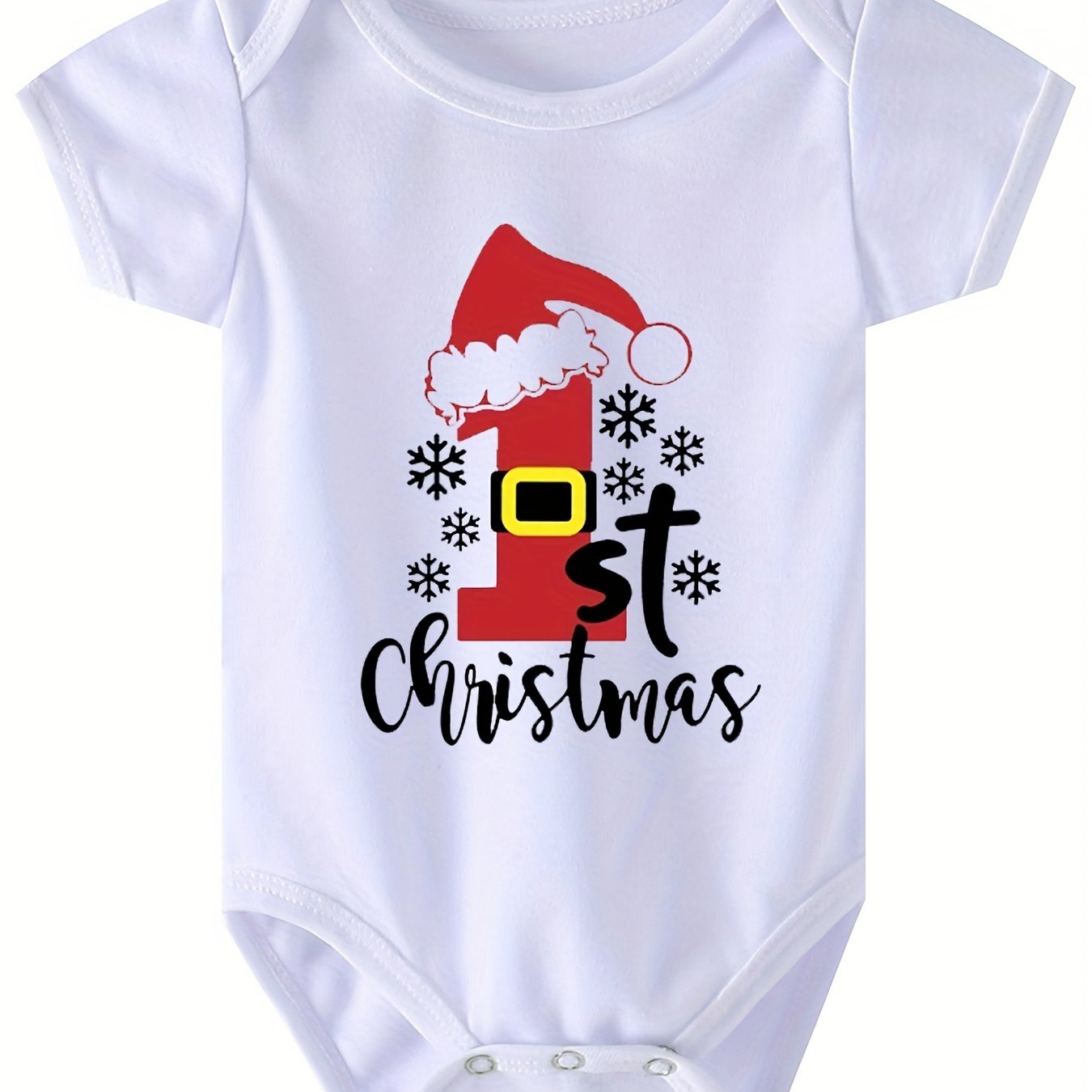 Newborn Romper Infant Baby Short Sleeve Bodysuit Christmas Outfit