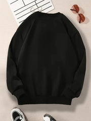 Halloween Ghost Print Sweatshirt Long Sleeves Round Neck Activewear