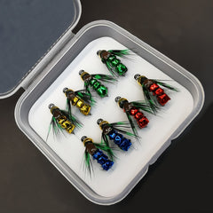 8pcs Fast Sinking Fly Fishing Nymph Bait Trout Insect Lure Micro Accessories