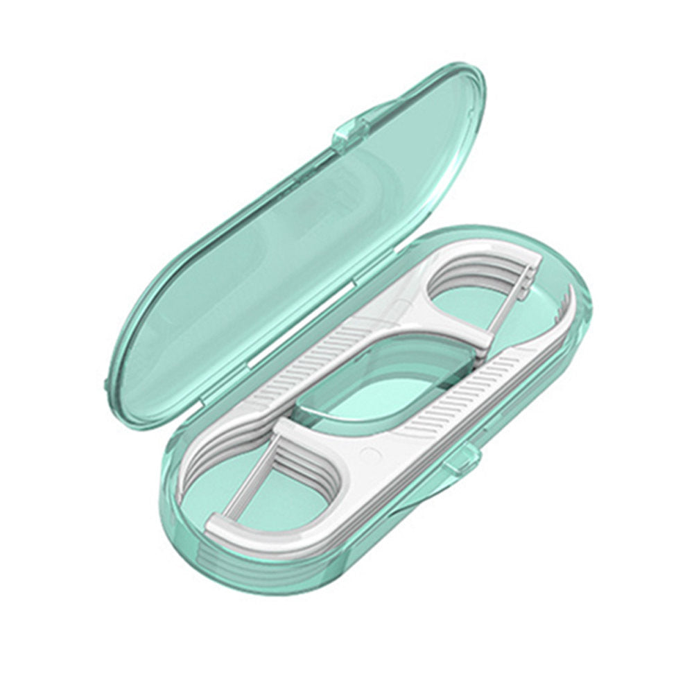 10 Pack Portable Floss Dispensers Deep Cleaning Anti Slip Hygienic for Travel