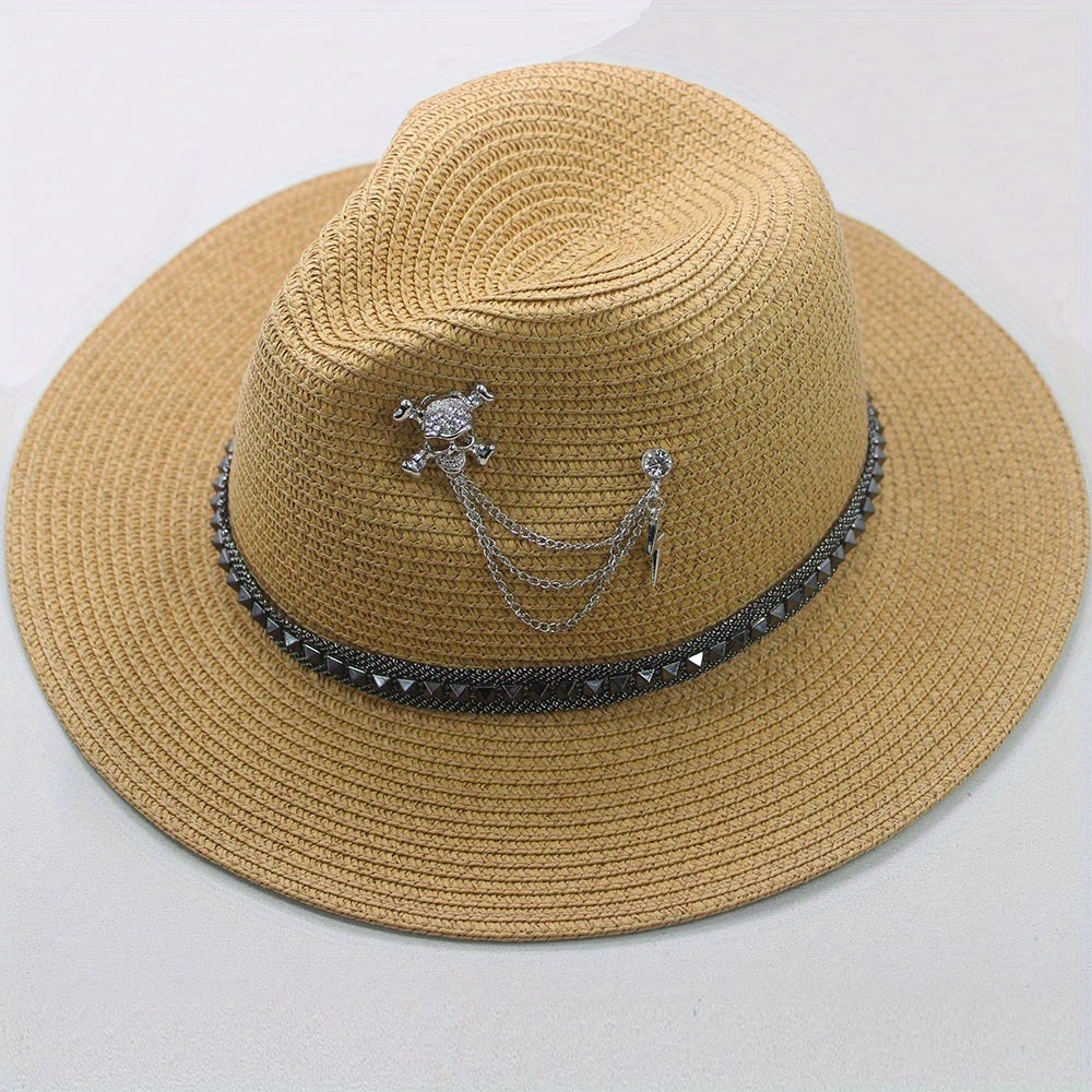 Punk Skull Sun Hat for Men and Women