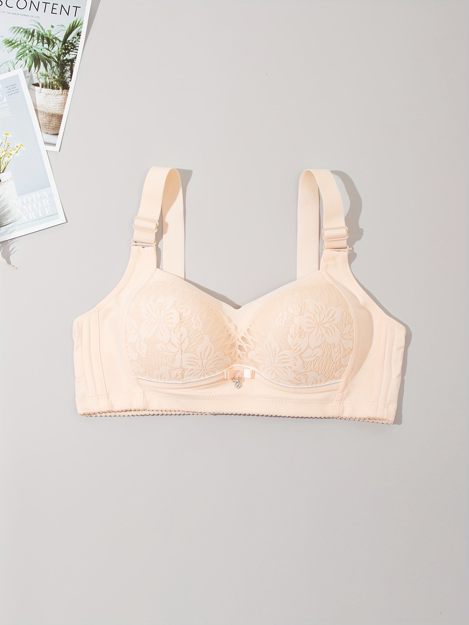Lace Wireless Push Up Bra - Comfy & Breathable