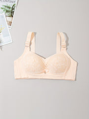 Lace Wireless Push Up Bra - Comfy & Breathable