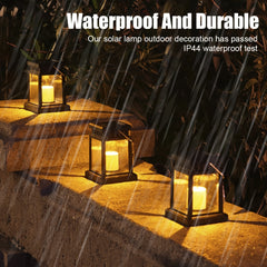 4pcs Outdoor Solar Lantern Hanging Candle Lamps Garden Decor Landscape Lighting