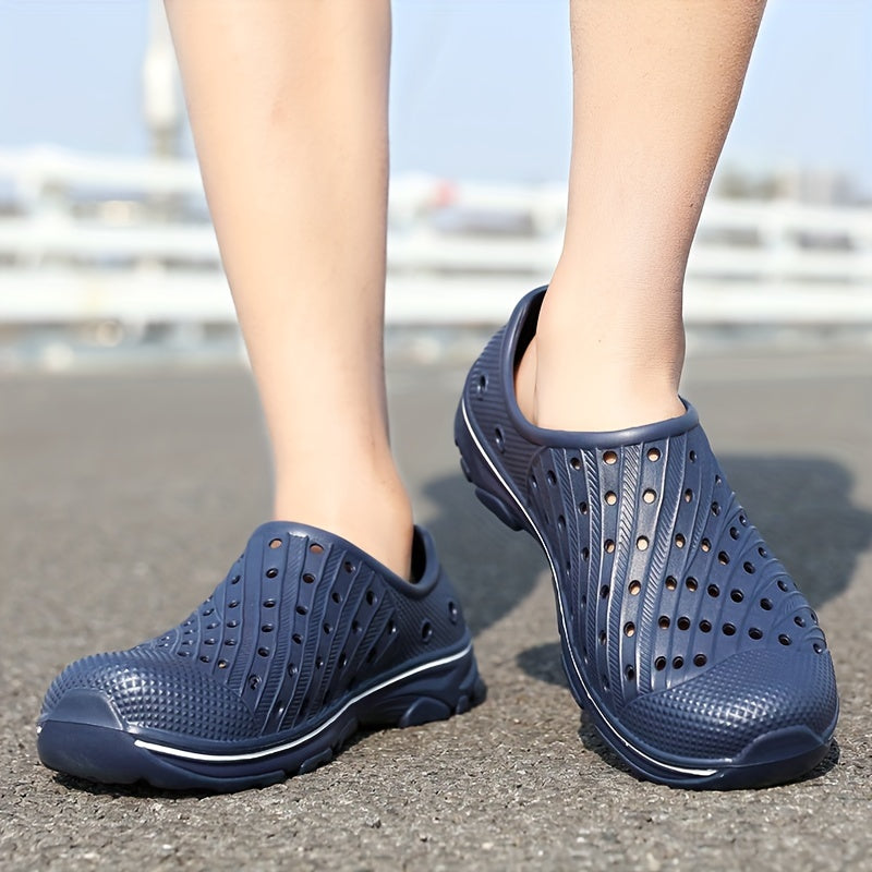 Men's Lightweight Comfy Clogs Hollow Out Non Slip Garden Shoes