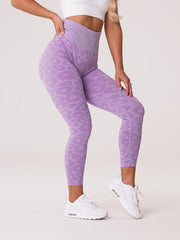 Leopard Print Yoga Leggings, Stretchy Workout Pants for Gym