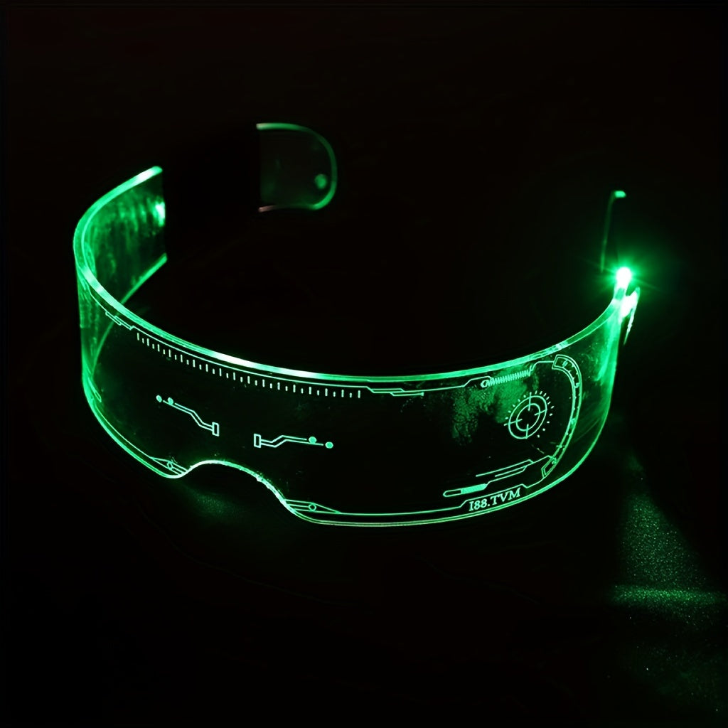 LED Luminous Men's Glasses Futuristic Style Technology Glasses