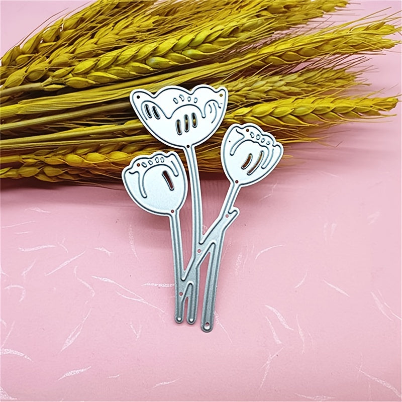 1pc Tulip DIY Metal Carbon Steel Mold Paper Art Embossed Cutting Dies