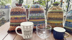 4pcs Egyptian Style Jewelry Coin Bags Drawstring Gift Bag