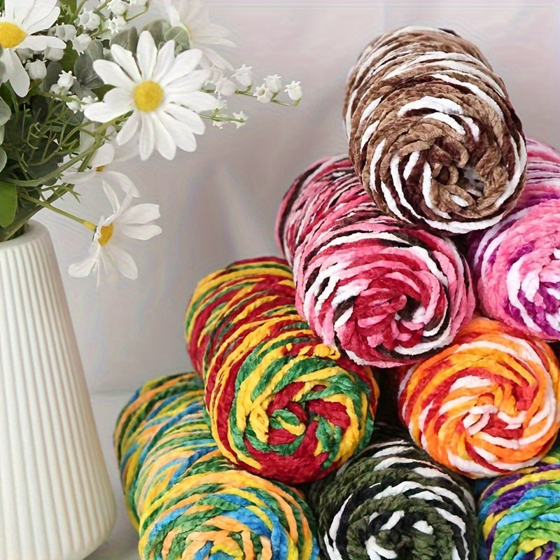 2pcs Soft 3 Strand Yarn 200g, DIY Knitting Crochet Scarves Shawls B