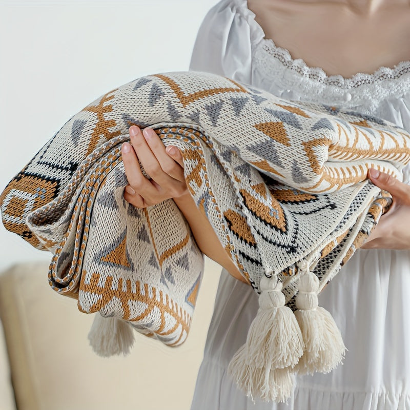Bohemian Knit Blanket Sofa Cover Air Conditioning Blanket Baby Blanket