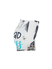 Letter & Dandelion Print Skinny Shorts Casual Shorts