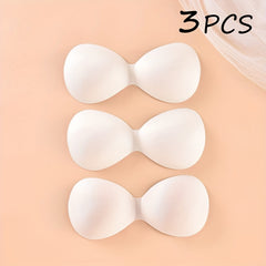 3pcs Soft Sponge Bra Insert Pads for Chest Enhancer Women's Lingerie Accessories